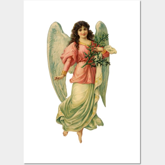 Victorian Christmas Angel Wall Art by MasterpieceCafe